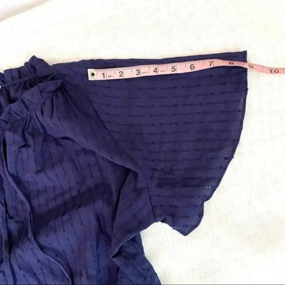 NEW 8apart Simone Tiered Ruffle Mini Dress Navy - Picture 12 of 16